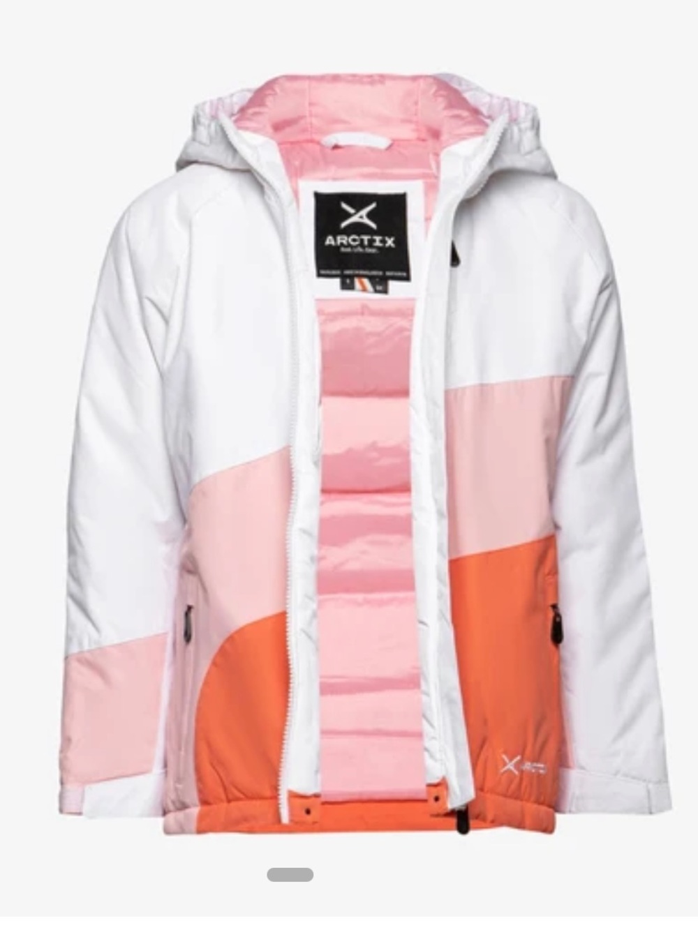 Arctix Kids Frost Insulated Jacket - White, Pink & Orange